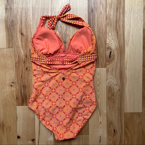 PrAna Lahari Neon Orange Sundial One Piece - Picture 5 of 9